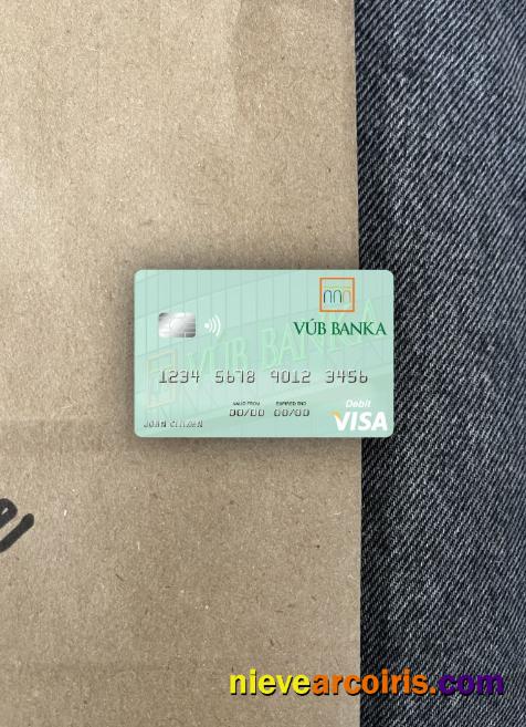 Slovakia VÚB Banka visa debit card photolook